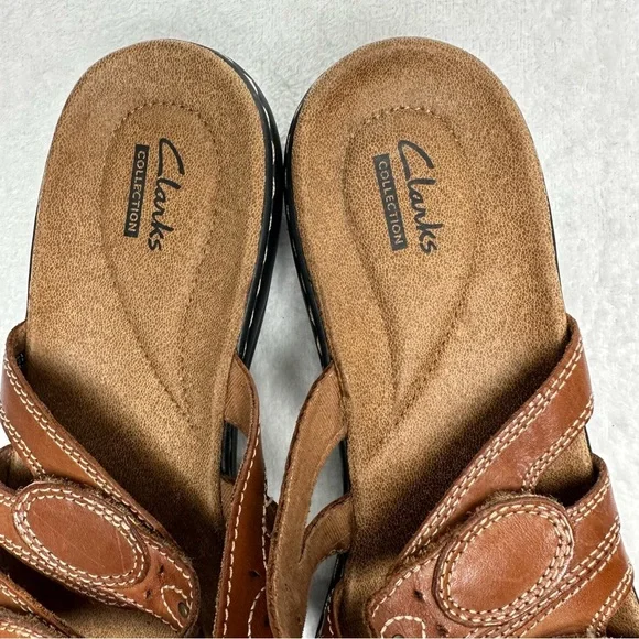 NWOB Clarks Leisa Faye Tan Brown Leather Size 10M - Picture 5 of 10